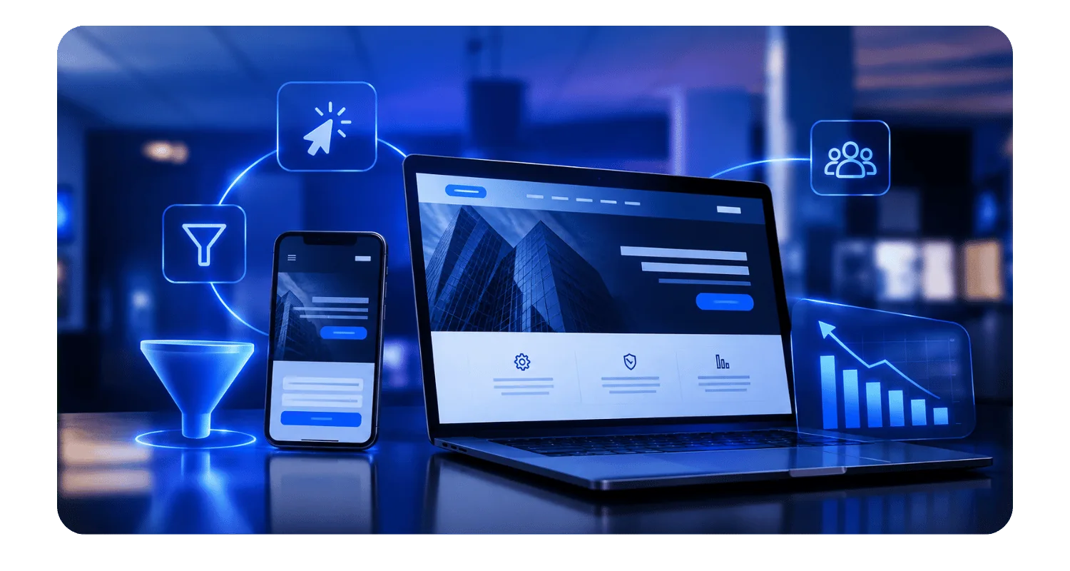 Site e landing page responsivos no notebook e no celular